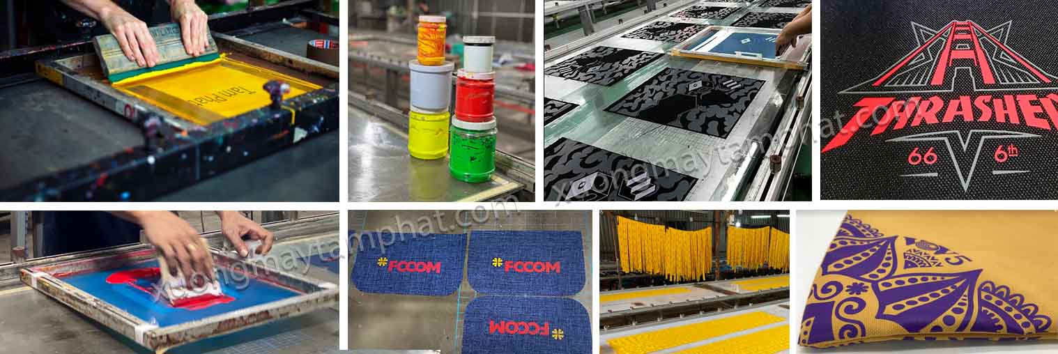 in lụa logo lên túi đeo chéo tại xưởng Tâm Phát
