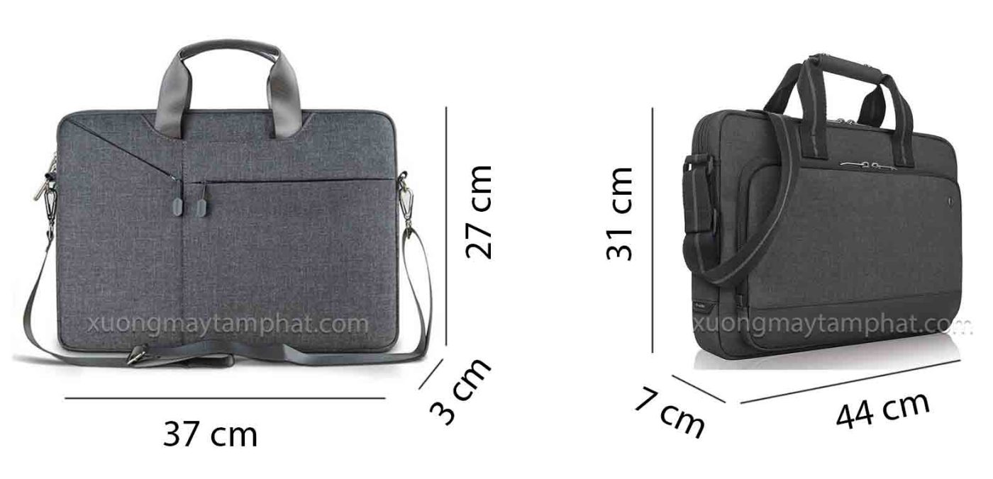 kích thước túi laptop