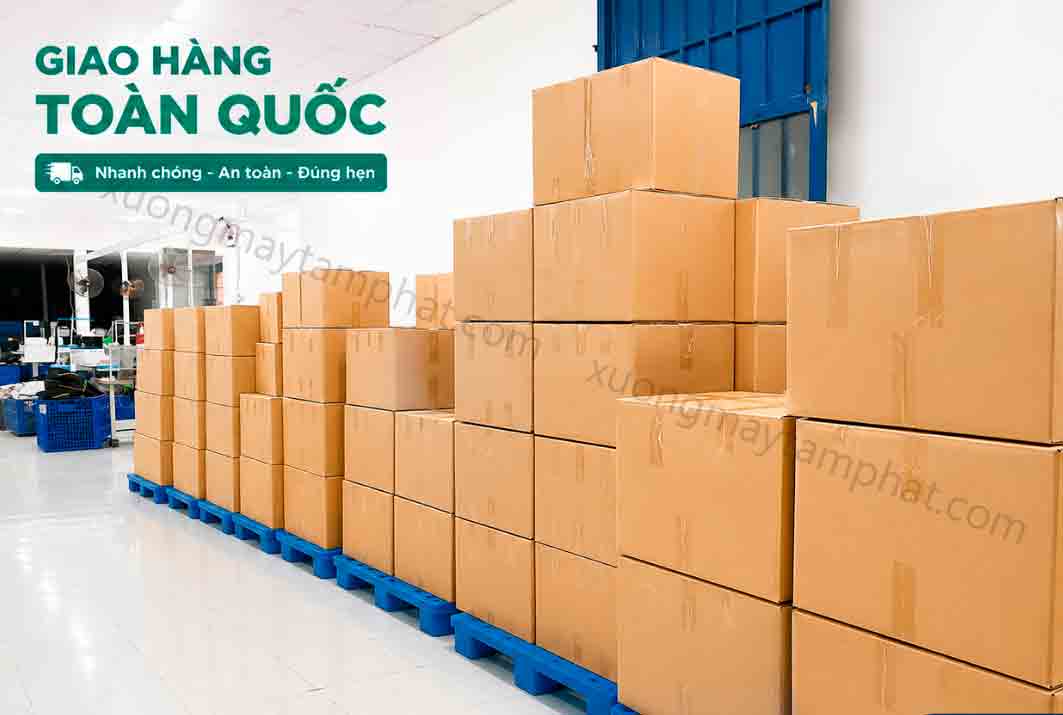 Giao hàng toàn quốc nhanh chóng đúng hẹn tại xưởng may Tâm Phát