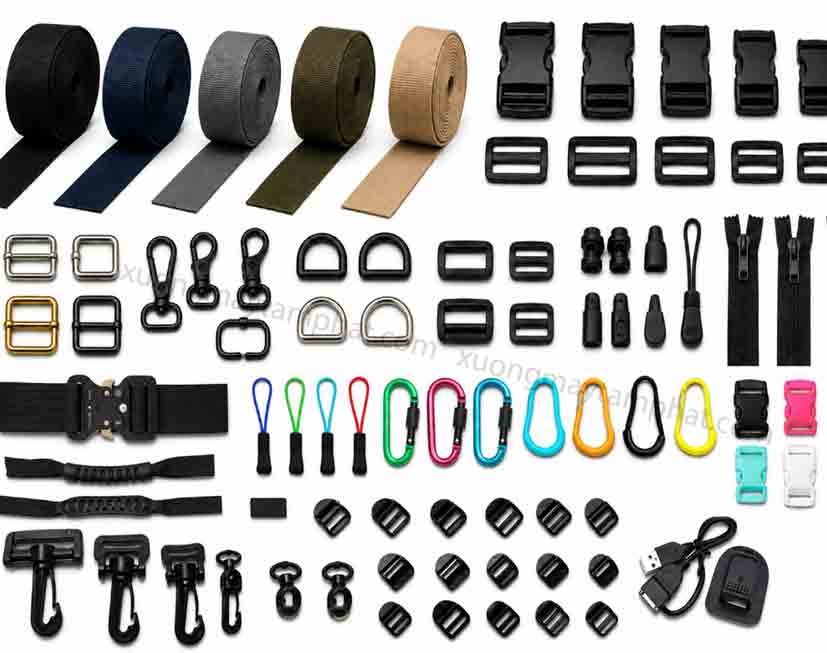 webbing và phụ liệu may túi bao tử, túi đeo chéo